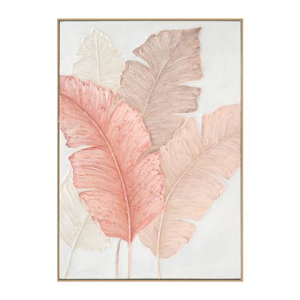 КАРТИНА HM4556 С БЕЖОВА PS РАМКА-ПЛАТНО ШИРОКИ ЛИСТА 72x4,5x102Hcm.