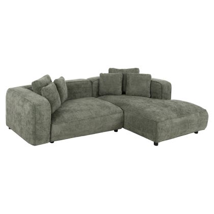 ЪГЛОВ ДИВАН 3 МЕСТА GRACE HM3280.05R ЗЕЛЕН ДАМА 252x105-160x70-90Hcm.