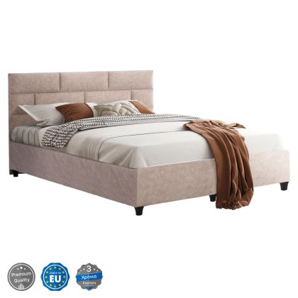 HM644.22 легло SOLEDAD, бежов плат тип набук, 150x200