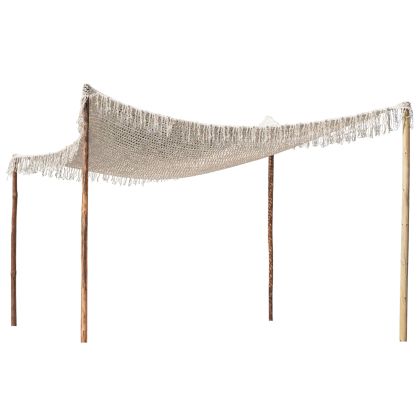 MACRAME SUNSHADE HM5780, BEIGE COLOR, 300X300CM