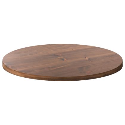 ROUND TABLETOP HM6154 SOLID FIR WOOD IN WALNUT VARNISH Φ80x4(thickness)cm.