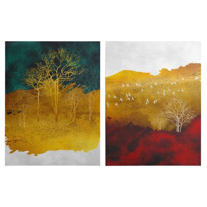 WALL PAINTING 2PCS SERIES GOBI HM4837 PRINTED CANVAS 50x3(thickness)x70Hcm.(x2)