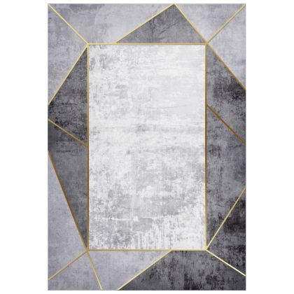 HM7675.23 160X230cm, grey-white carpet, JOSIANE, FRINGES