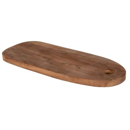 CUTTING BOARD IN OBLONG SHAPE HM4286 TEAK WOOD IN NATURAL-WITH HANGING HOLE 15x39x2Hcm.