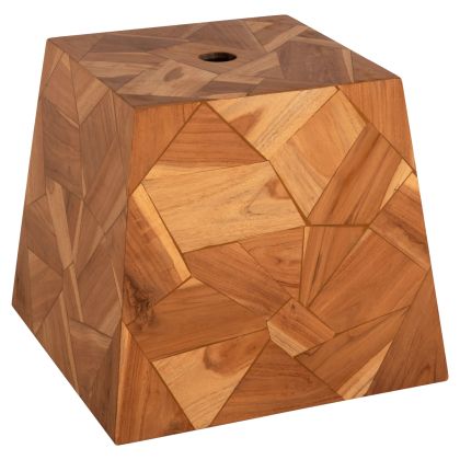 ОСНОВА ЗА ЧАДЪР HM6122 БЕТОН С ПОКРИВАНЕ ОТ ТИКОВО ДЪРВО-Φ5см ОТВОР- 47x47x42Hcm.