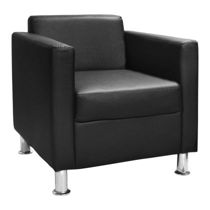 HM3035.02 Armchair Cubo, PU black, 70χ71χ73 cm