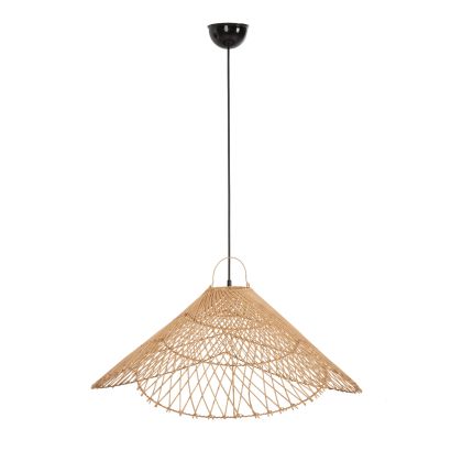 CEILING PENDANT LAMP HM7879.02 RATTAN IN NATURAL COLOR Φ80x31x126Hcm.