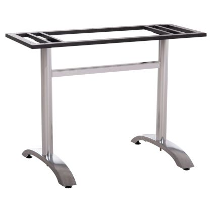 DOUBLE BASE FOR TABLE HM461.13 CHROMED METAL WITH HEIGHT ADJUSTERS 100x60x73Hcm