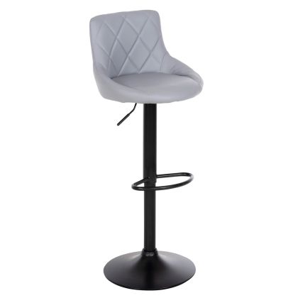 БАР СТОЛ ROSE HM204.10 СИВ PU- ОКАЧВАНЕ Φ44x85-107Hcm.