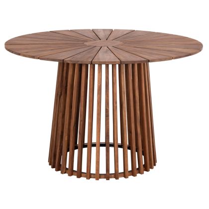 OUTDOOR DINING TABLE CRISTOBAL HM6234 ACACIA WOOD-METAL Φ120x76Hcm.