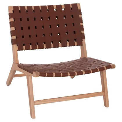 HM9326.01 ARMCHAIR FELIPE TOON WOOD PU knitted 67x70x75H