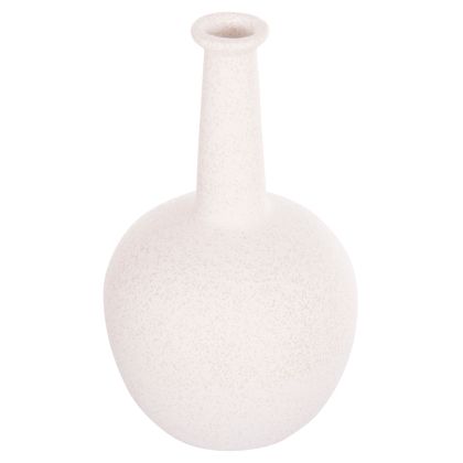 CERAMIC TABLE DECOR ELENDIL HM4593.01 OFF WHITE WITH CRYSTALLIZATION Φ15x25Hcm.