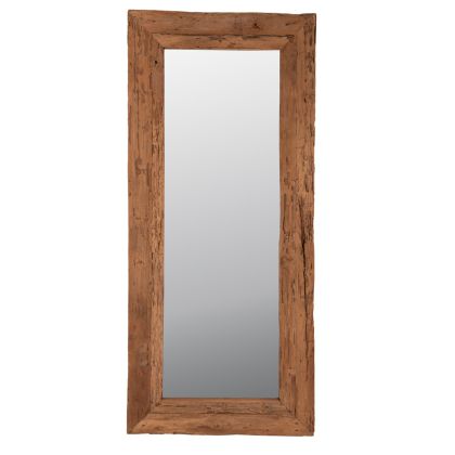 WALL MIRROR HM7942 RECYCLED TEAK WOOD FRAME 80x4x180Hcm.
