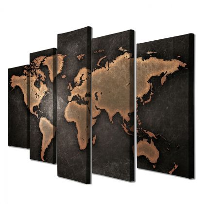 PAINTING 5 PCS ON CANVAS HM7331 105X3X70 cm.