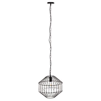 CEILING PENDANT LAMP HM4092 BLACK METAL CAP Φ33,5x29-127,5Hcm.