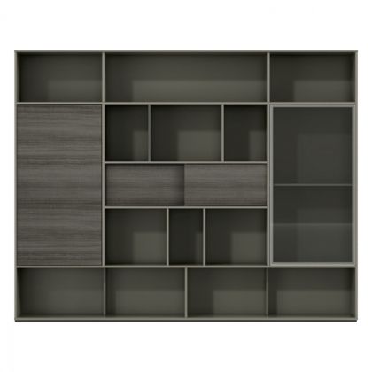 Professional Office Library Lux Series 240x40x190 Mocha & Ash color HM2120