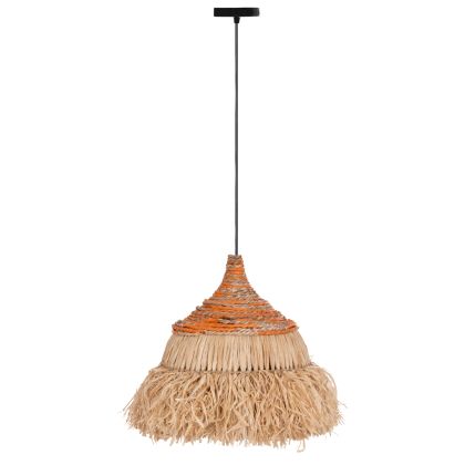 CEILING PENDANT LAMP SIFO HM4714 SISAL & BANANA FIBERS CAP-NATURAL & MIX Φ35x45Hcm.