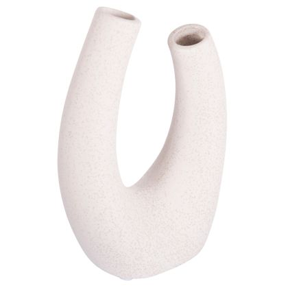 CERAMIC TABLE DECOR ELLIPTO HM4643.01 OFF WHITE WITH CRYSTALLIZATION 15x7x21,5Hcm.