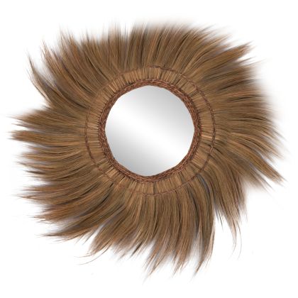 MIRROR ROUND WITH BANANA BARK FIBER FRAME IN NATURAL COLOR 130x4x130Hcm.HM7734