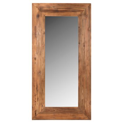 WALL MIRROR YORKSHIRE HM4268 RECYCLED TEAK WOOD FRAME 80x130cm.