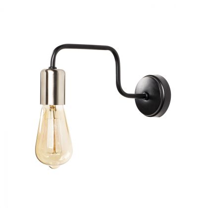 Wall lamp metallic black HM7305 28x4x11 cm.