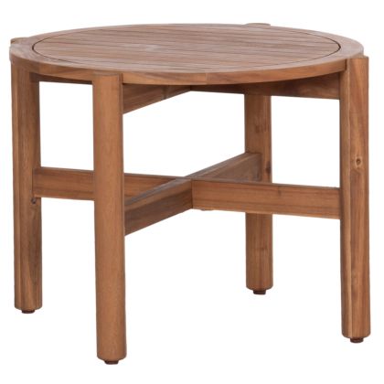 OUTDOOR ROUND COFFEE TABLE SANJI HM6222 ACACIA WOOD IN NATURAL COLOR Φ66x48.5Hcm