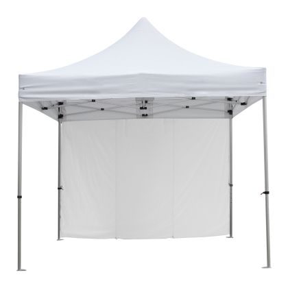 GAZEBO HEAVY DUTY WITH SIDEWALL SHADE CRESSEN HM21097 FOLDABLE-ALUMINUM SILVER FRAME-WHITE 3x3x3,4Hm