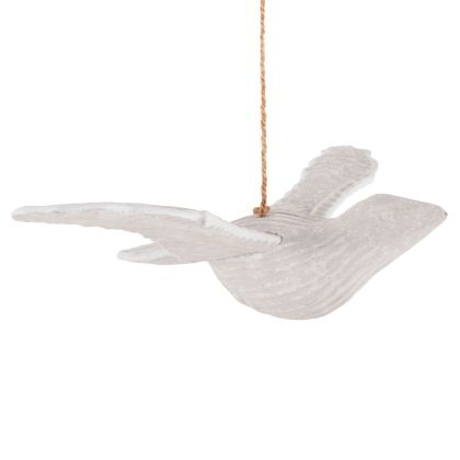 PENDANT DECORATION SEAGULL HM4301 ALBASIA WOOD IN WHITEWASH 65x40x16-96H cm.
