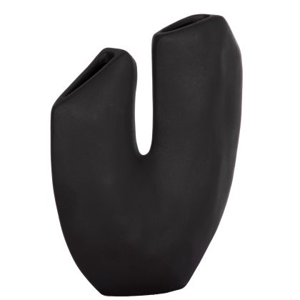 CERAMIC TABLE DECOR ARKEN HM4618.02 BLACK MATTE 29x8x37Hcm.