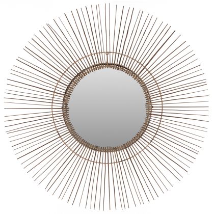 MIRROR ROUND WITH COCONUT STICKS FRAME IN NATURAL COLOR 120x4x120Hcm.HM7732