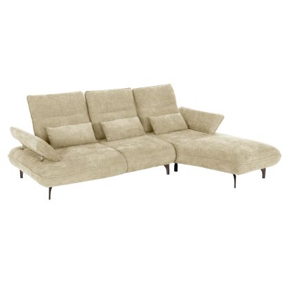 CORNER (RIGHT) SOFA-BED CONVERT HM3268.01R ECRU FABRIC 283x188x100Hcm.