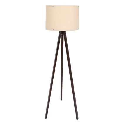 FLOOR LAMP IN WALNUT AND IVORY HM7272.01 Φ38x145cm.