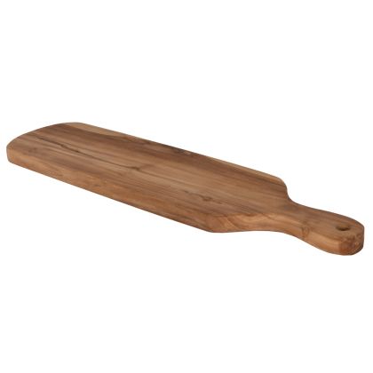 CUTTING BOARD FOR THE KITCHEN HM4285 TEAK WOOD IN NATURAL-WITH HANDLE & HANGING HOLE 15x58x2Hcm.
