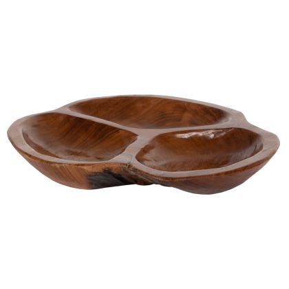 TABLE DECOR HM4272 PEANUT BOWL MADE OF TEAK WOOD IN NATURAL COLOR Φ30x4,5Hcm.
