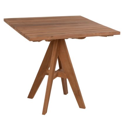 OUTDOOR DINING TABLE LEO HM9622 SQUARE TEAK WOOD 80x80x75Hcm.