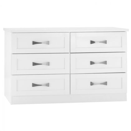 WHITE DRESSER HM317.05 WITH 6 DRAWERS 120X40X76Hcm.