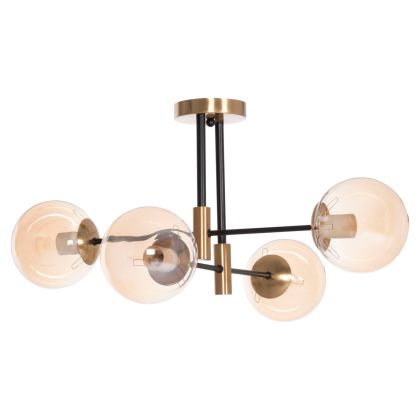 CEILING FIXTURE DREMP HM7409.11 FOUR-LIGHT BLACK-GOLD 68x68x36Hcm.