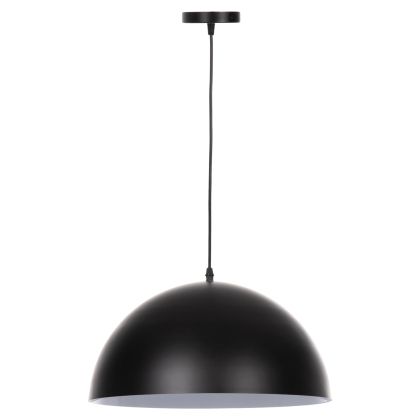 CEILING PENDANT LAMP HM4078 BLACK METAL ROUND CAP Φ40x125Hcm.