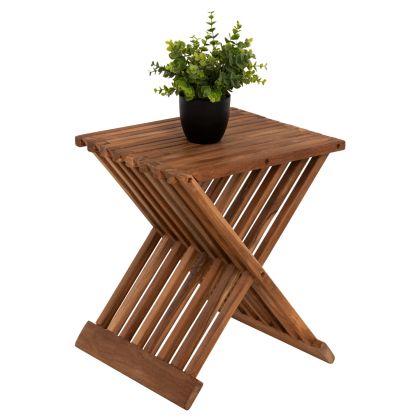 SIDE TABLE HM7896 FOLDABLE MADE OF TEAK WOOD IN NATURAL COLOR 40x33x45Hcm.