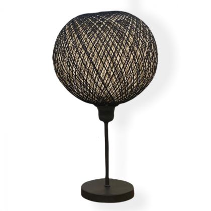 ΦΩΤΙΣΤΙΚΟ ΕΠΙΤΡΑΠΕΖΙΟ ΑΠΟ ΜΕΤΑΛΛΟ ΚΑΙ ΣΧΟΙΝΙ ΜΑΥΡΟ HM7377.01 Φ24x42Υ ек.