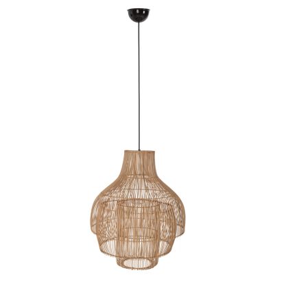 CEILING PENDANT LAMP HM7857 RATTAN IN NATURAL COLOR WITH 3 SHAPES