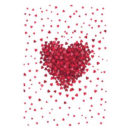 HM7678.08 80Χ150см,бял с червени сърца килим,с ресни