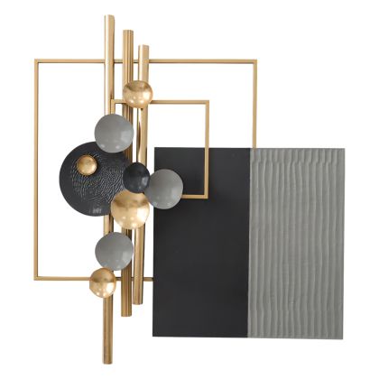 METAL WALL DECOR HM7556 GOLD-GREY-DARK GREY