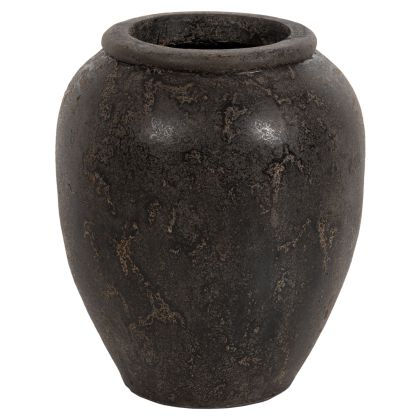 ДЕКОРАТИВНА ПОДОВА ВАЗА SPARTA HM7928 ТЕРАКОТА В ЧЕРЕН ЦВЯТ Φ44x49Hcm.