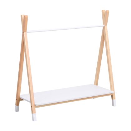KIDS' CLOTHES HANGER WITH SHELF PASCHAL HM2490.03 MELAMINE-PINE WOOD 100x40x100Hcm.