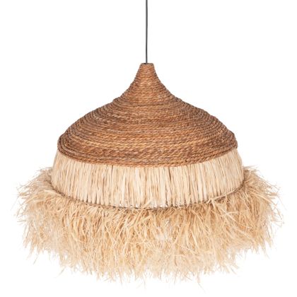 CEILING PENDANT WITH SISAL FIBER CAP IN NATURAL COLOR 50x50x50Hcm.HM7786
