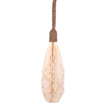 CEILING PENDANT LAMP WITH LIGHT BULB HM11934--ROPE 1M LONG AND 2cm THICK-E27 SOCKET