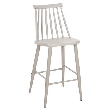 BAR STOOL MEDIUM HEIGHT VANESSA HM9300.20 POLYPROPYLENE & METAL-GREY 45,5x46x97Hcm.