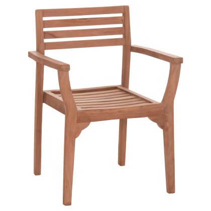 OUTDOOR DINING CHAIR ERMIONI HM18129 TEAK WOOD--NATURAL COLOR 60x59x84Hcm.