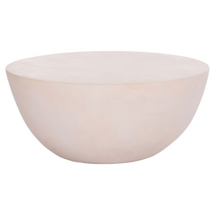 COFFEE TABLE ROUND ALLAN HM18162.02 FIBER CEMENT IN LIGHT BEIGE--Φ92x49Hcm.